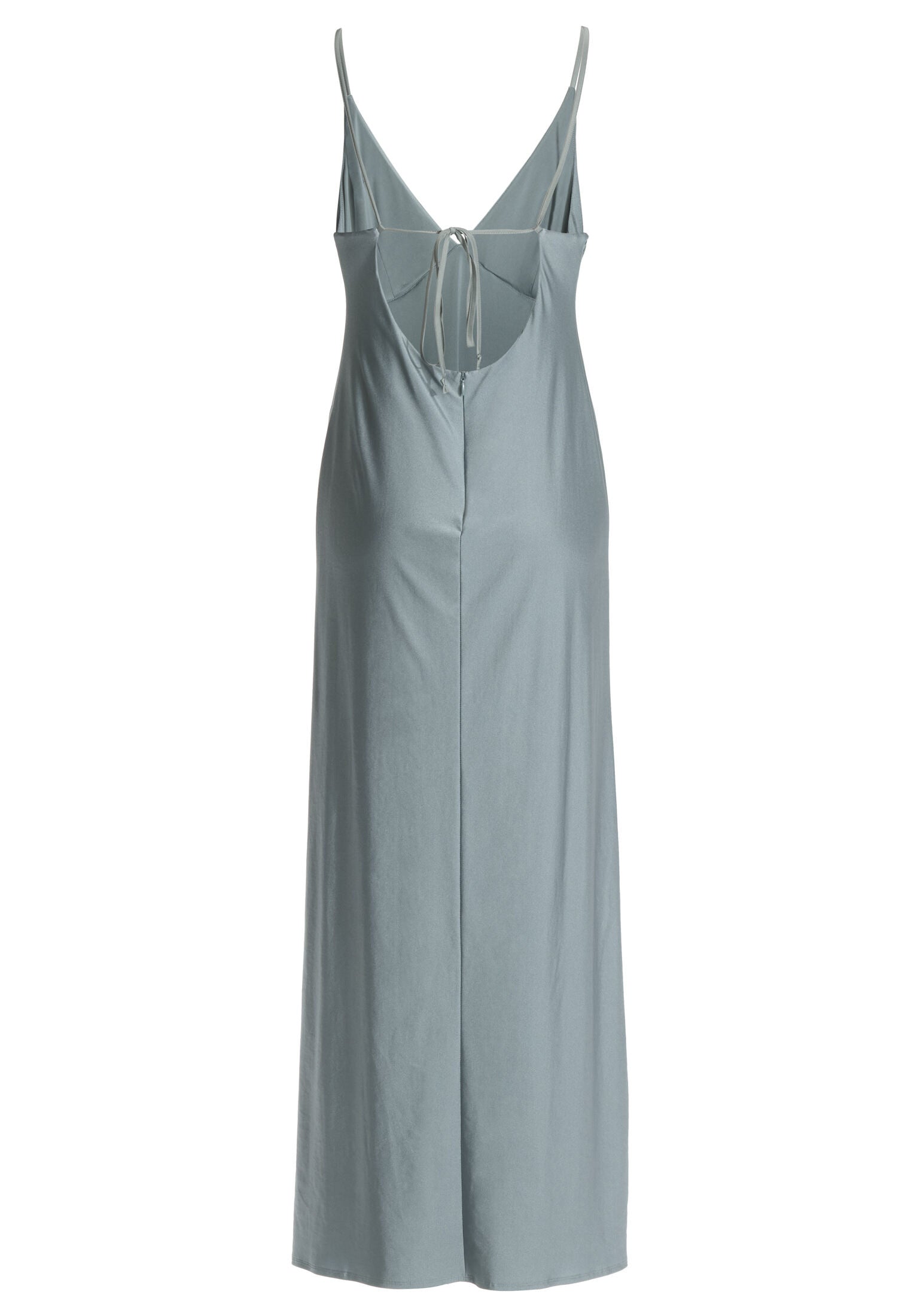 Abendkleid aus Jersey Satin mit Triangel Top und tiefem Rückenausschnitt
