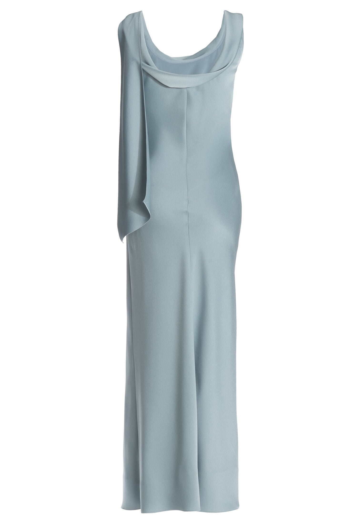 Slip Dress aus Satin mit drapiertem Kragen