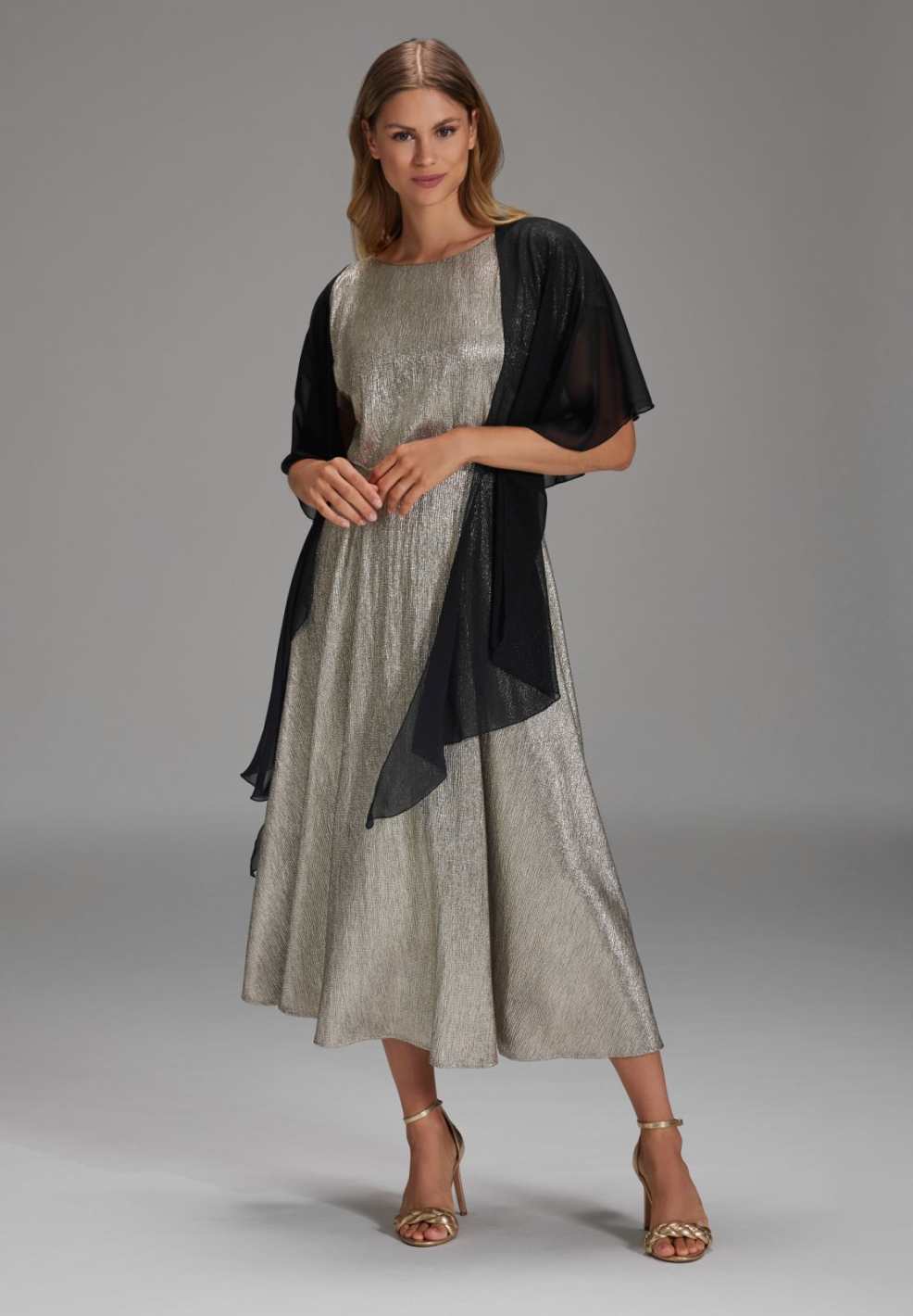 Fließende Chiffon-Stola black