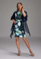 Fließende Chiffon-Stola navy