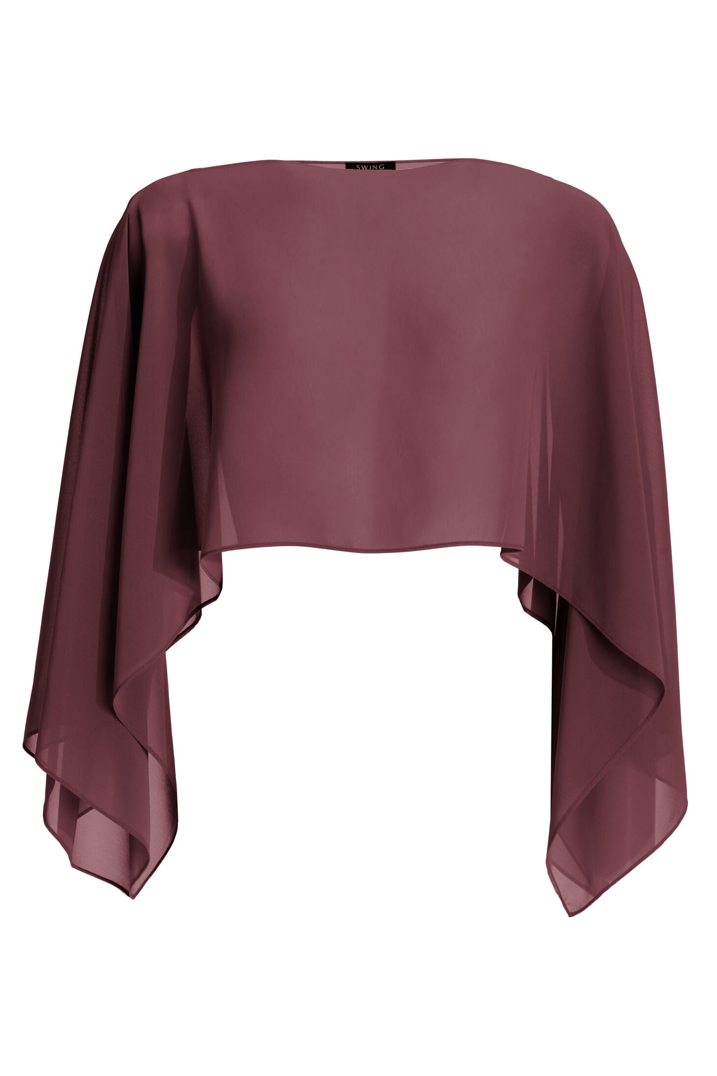 Schlupf-Stola aus Chiffon mit Ärmelschlitzen