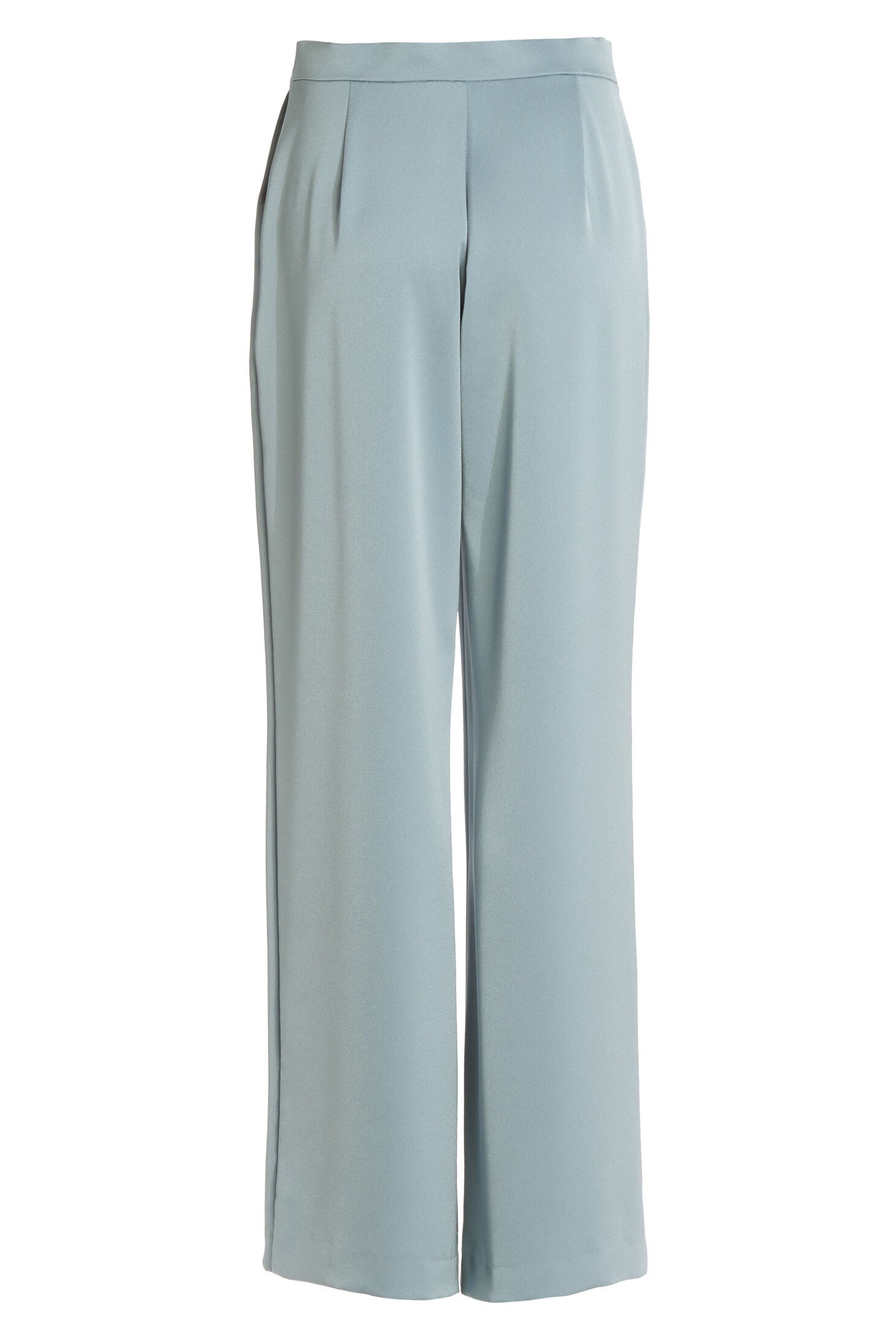 Hose aus Satin mit geradem Bein und Taschen