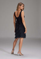 Kurzes Jerseykleid in Lagenoptik