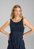 Kurzes Jerseykleid in Lagenoptik