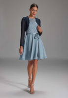 Bolero mit transparenten Ärmeln navy