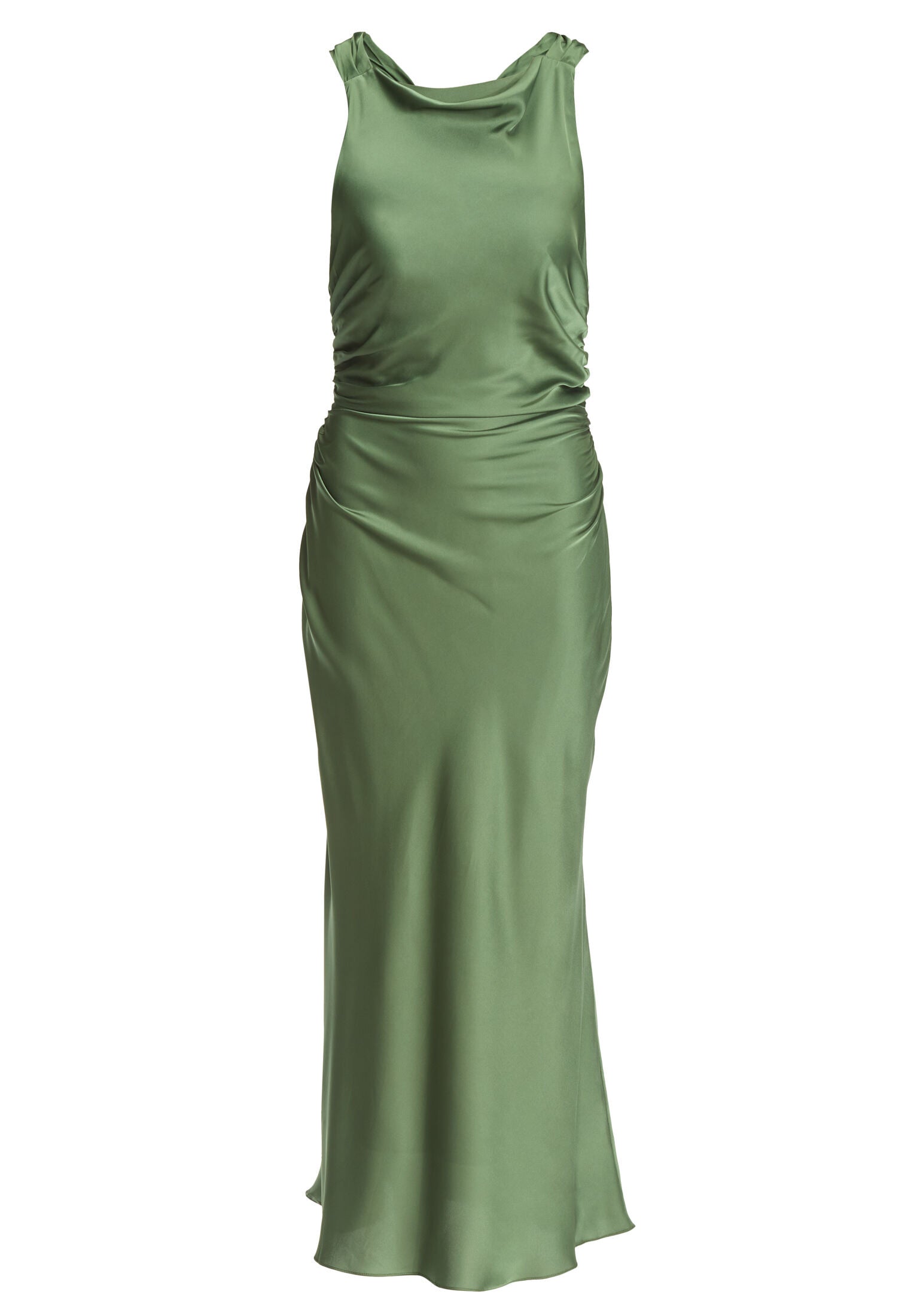 Midikleid aus Satin mit Rückenausschnitt