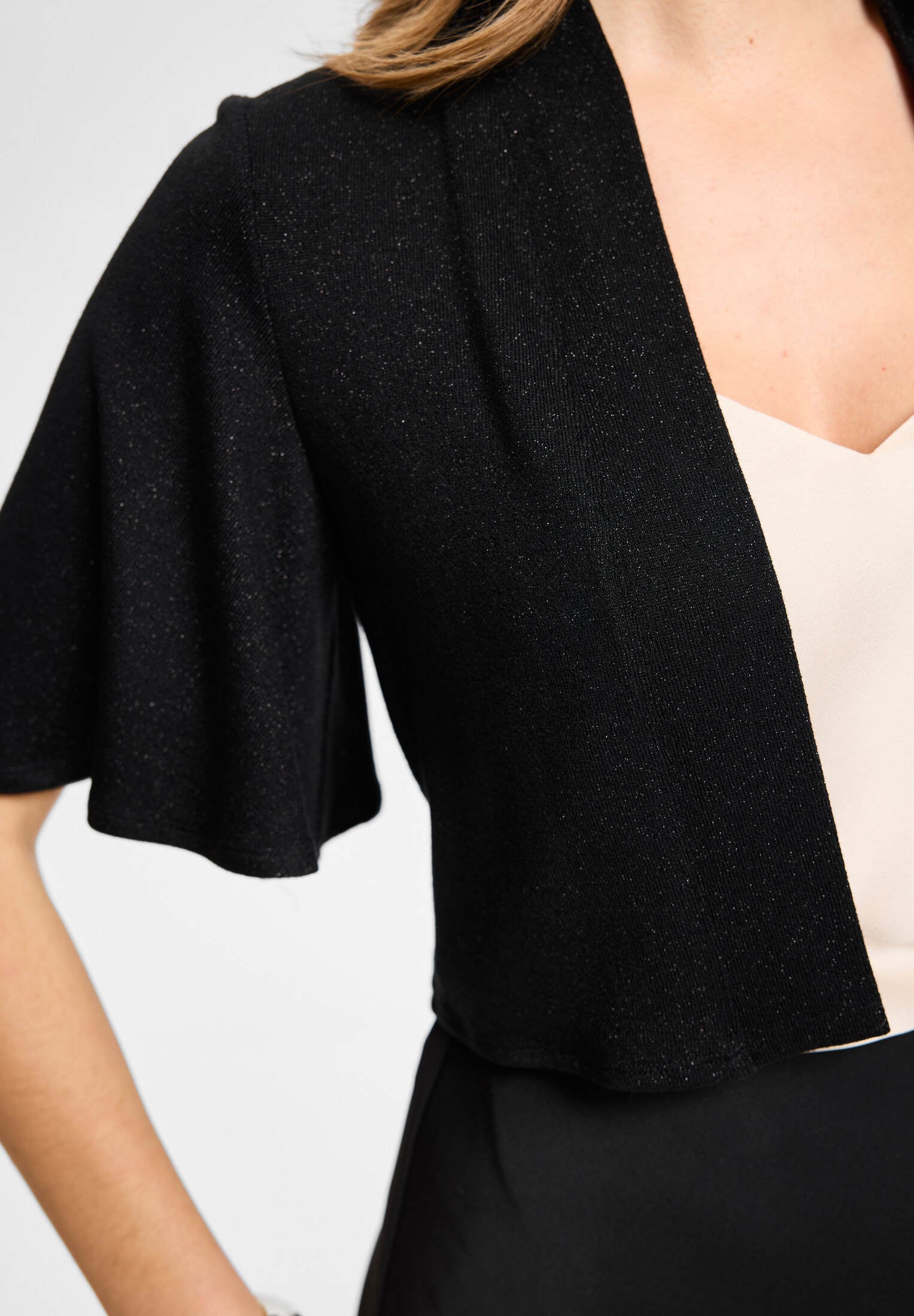 Jersey Bolero mit weiten Ärmeln