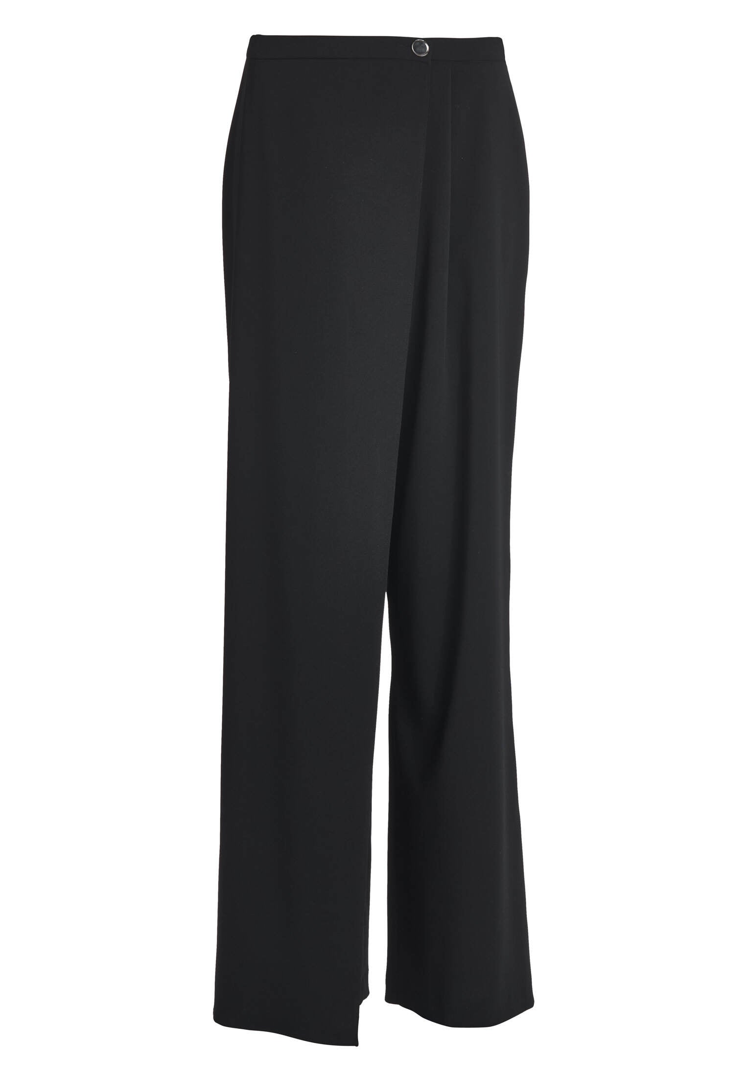 Bundfaltenhose mit asymmetrischer Überlappung