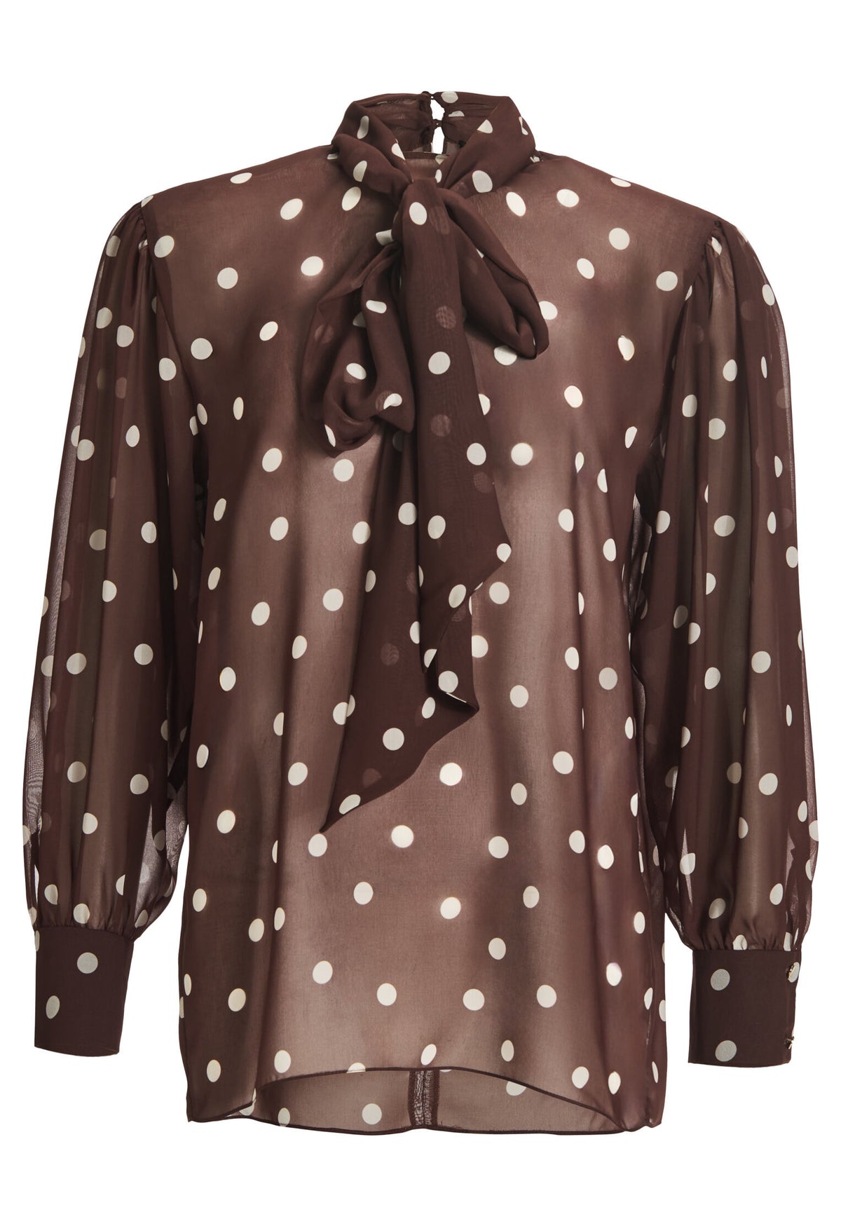 Schluppenbluse mit Polka Dots