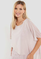 Pailletten-Kleid mit asymmetrischem Chiffon-Überwurf