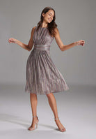 Glänzendes Plissee-Kleid