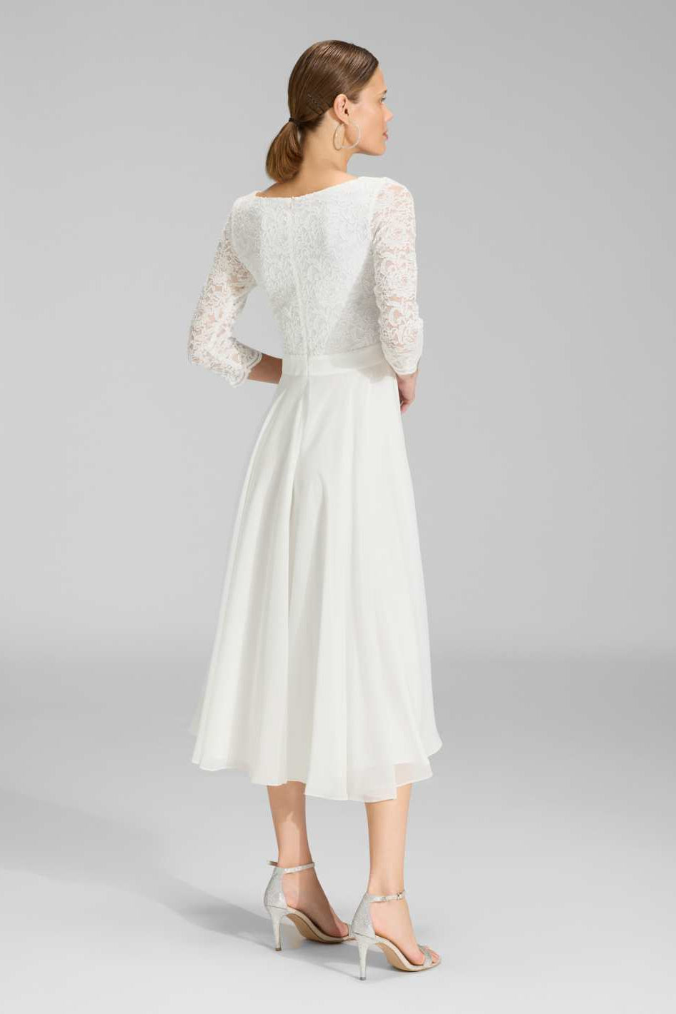 Midikleid mit fließendem Chiffon-Rock