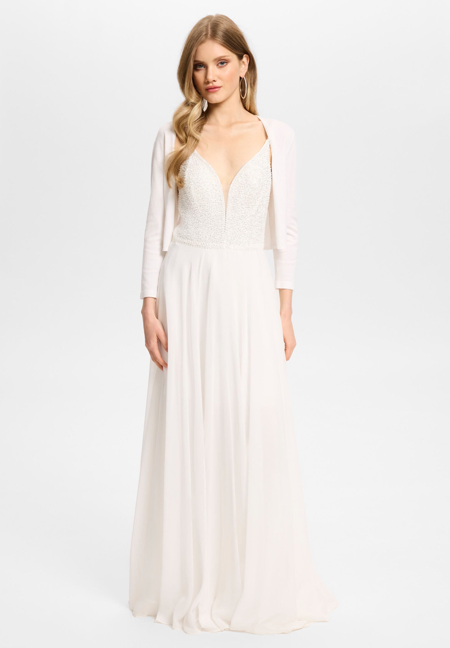 Strickbolero mit 3/4-Arm