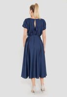 Midikleid aus feinem Satinchiffon