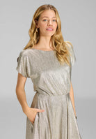Midikleid aus schimmerndem Jersey