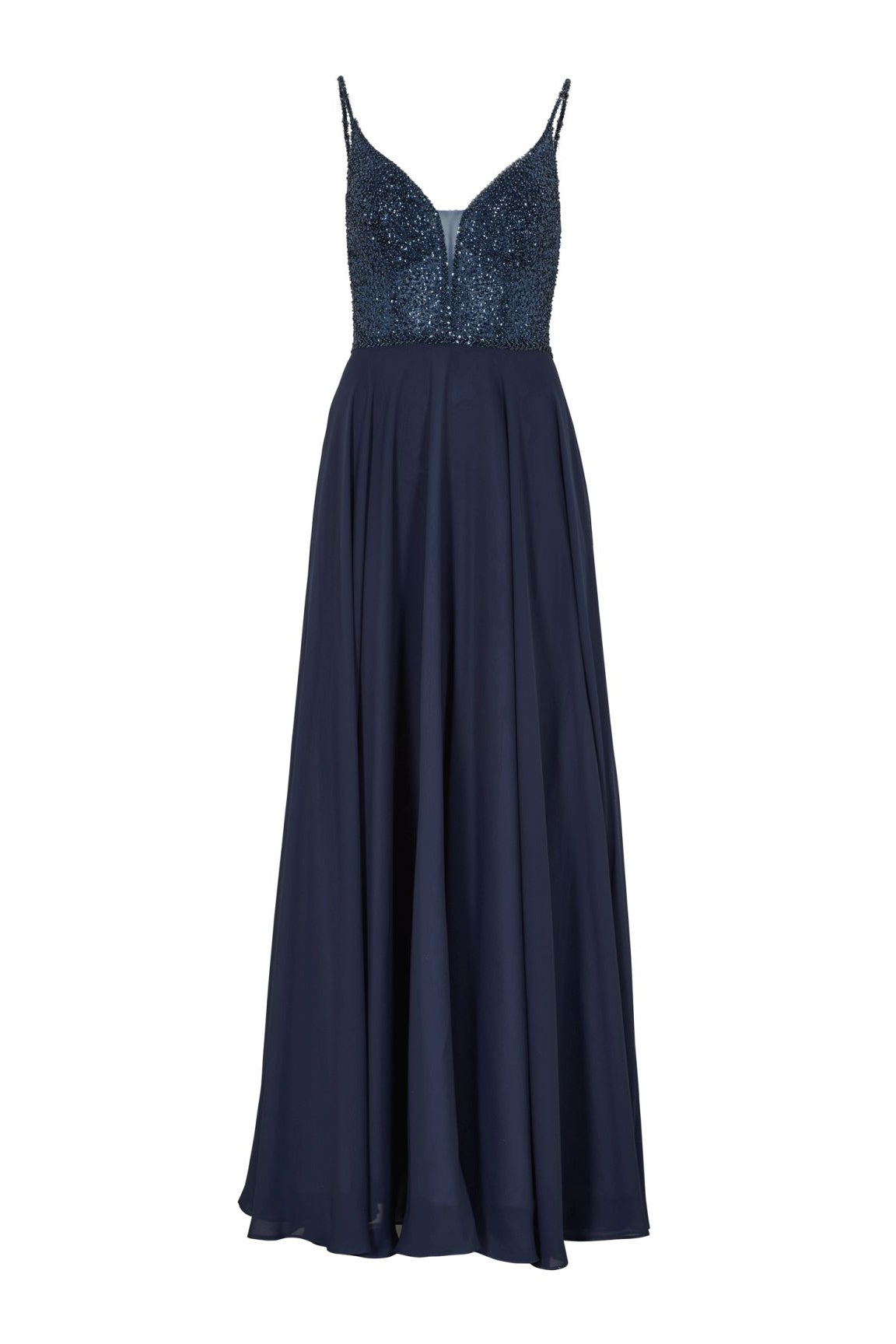 Langes paillettenbesticktes Abiball-Kleid