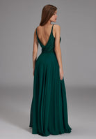 Langes paillettenbesticktes Abiball-Kleid