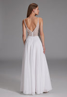 Langes paillettenbesticktes Abiball-Kleid