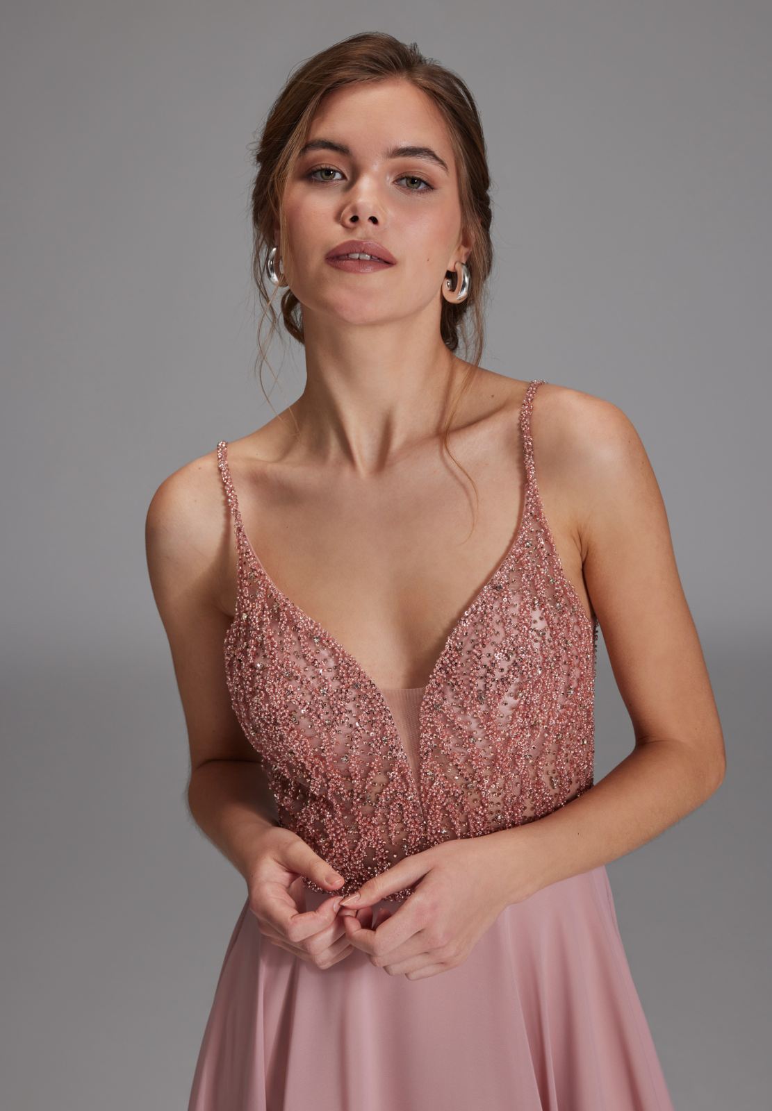 Paillettenbesticktes Cocktailkleid