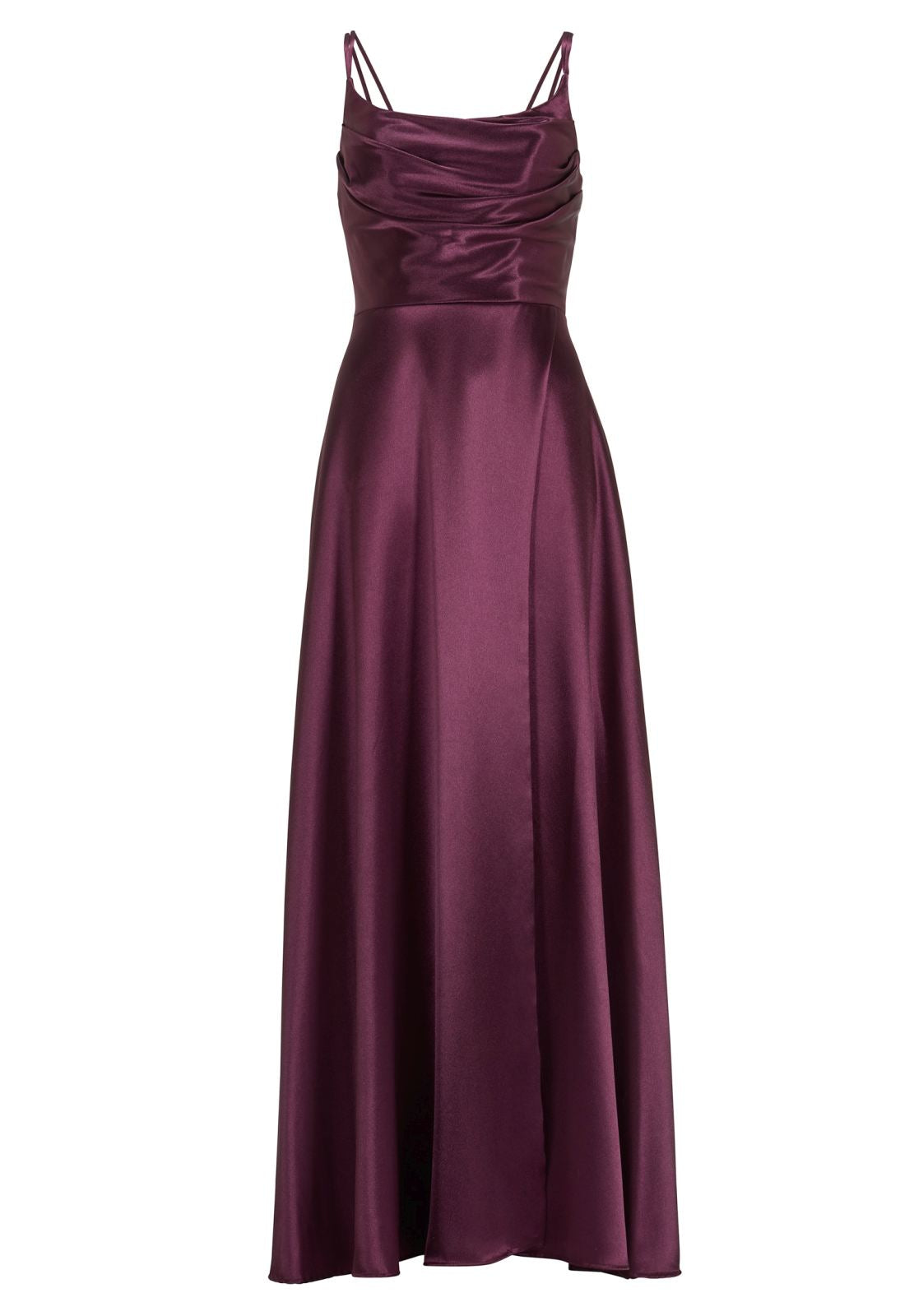 Satin-Abendkleid mit Gehschlitz