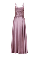 Satin-Abendkleid mit Gehschlitz