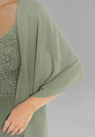 Zarte Chiffon-Stola im geraden Schnitt