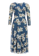 Midilanges Meshkleid mit 3/4-Arm