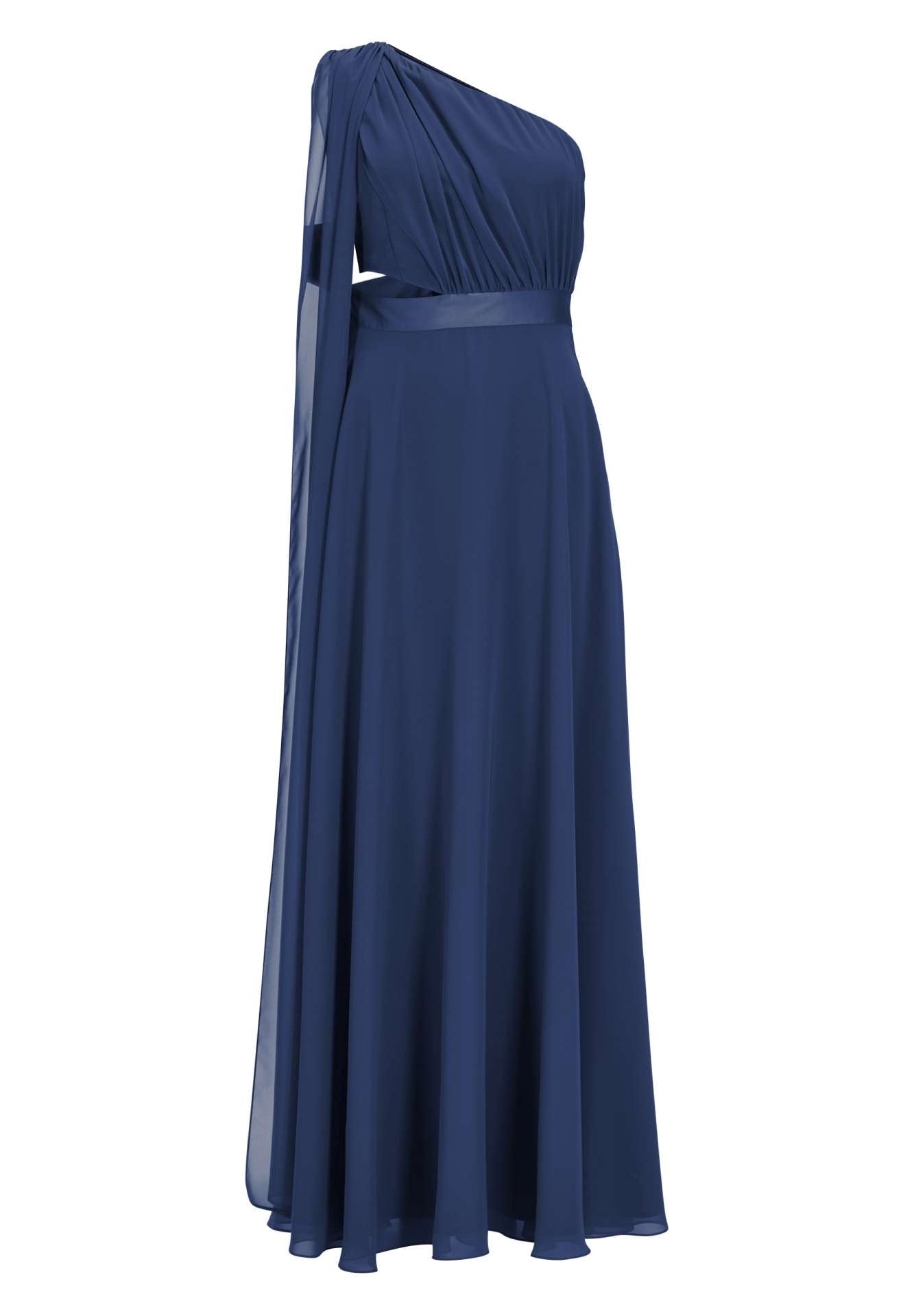 One-Shoulder-Maxikleid aus nachhaltigem Chiffon