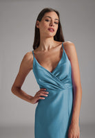 Slipdress aus nachhaltigem Satinchiffon