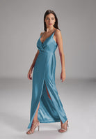 Slipdress aus nachhaltigem Satinchiffon