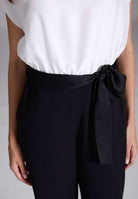 Jumpsuit aus Material-Mix