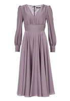 Midi Kleid aus nachhaltigem Satin mit Raffdetails