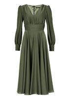 Midi Kleid aus nachhaltigem Satin mit Raffdetails