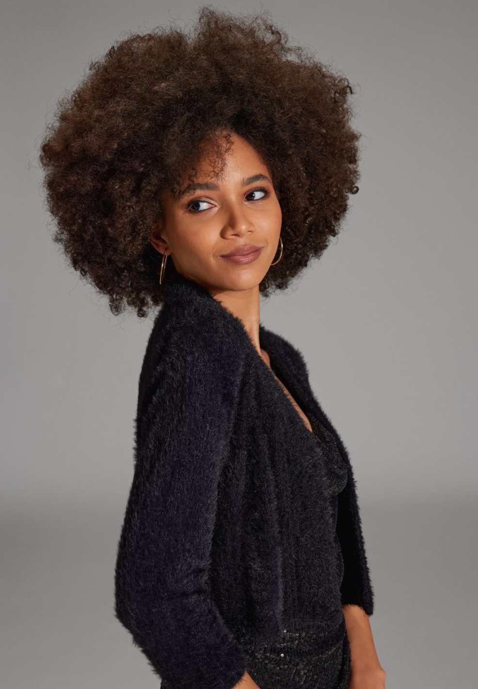 Jersey Bolero in Flausch Optik