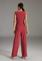 Jumpsuit aus Jersey Crêpe mit Drapierung