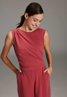 Jumpsuit aus Jersey Crêpe mit Drapierung