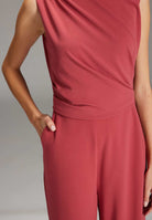 Jumpsuit aus Jersey Crêpe mit Drapierung