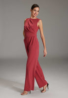 Jumpsuit aus Jersey Crêpe mit Drapierung