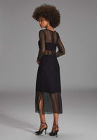 Midi Kleid aus feiner Spitze mit Transparenz