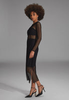 Midi Kleid aus feiner Spitze mit Transparenz