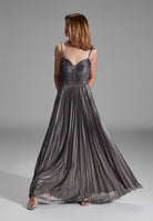 Schimmerndes Plisseekleid