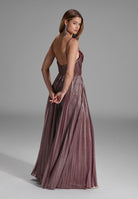 Schimmerndes Plisseekleid