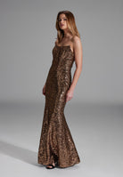 Paillettenkleid mit Corsagentop