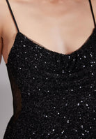 Slipdress mit transparenter Rückenpartie