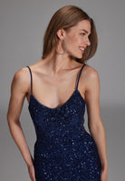 Slipdress mit transparenter Rückenpartie