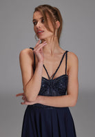 Corsagenkleid im See-Through-Look