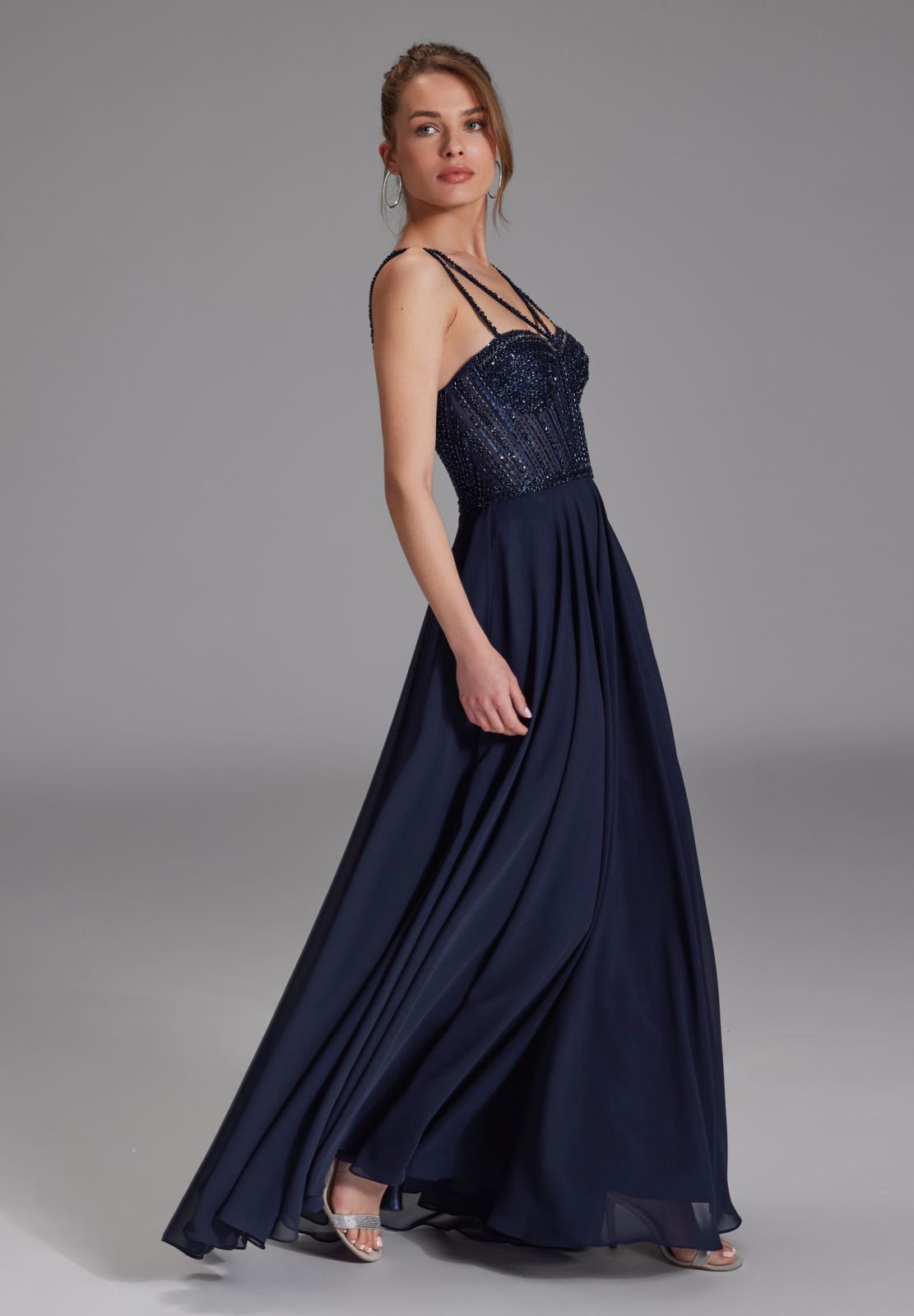 Corsagenkleid im See-Through-Look