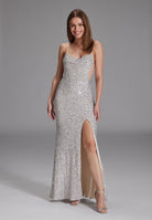 Slipdress mit transparenter Rückenpartie