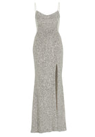 Slipdress mit transparenter Rückenpartie