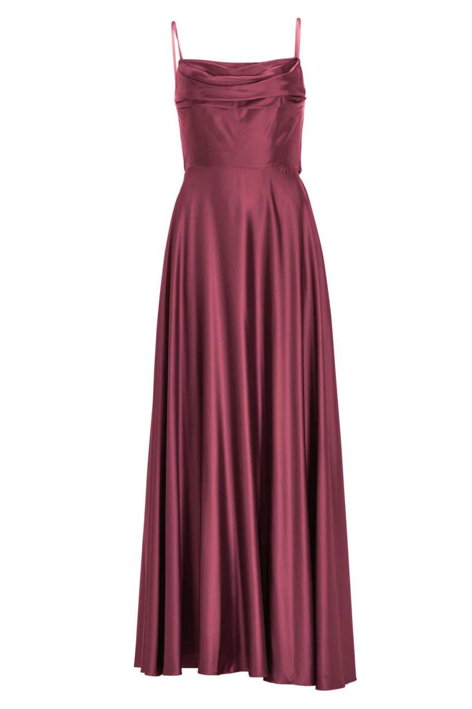 Satinkleid mit Bindegürtel in der Taille